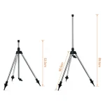 360-Degree Garden Automatic Rotating Sprinkler Stainless Steel Tripod Set Irrigation Stand Water Jet Garden Lawn Sprinkler Tool 6