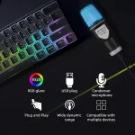 Gaming Computer Professional Condenser Microphone Mic PC Laptop USB Wired Live Streaming Podcast Studio Mike Kit Gamer Karaoke 2