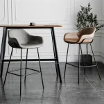 Nordic Iron Bar Chair Dining Light Luxury Creative Cafe Counter Barstool Simple Leisure High Stool Kitchen Furniture HY50DC 2