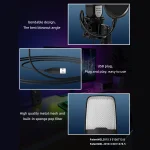 Gaming Computer Professional Condenser Microphone Mic PC Laptop USB Wired Live Streaming Podcast Studio Mike Kit Gamer Karaoke 4