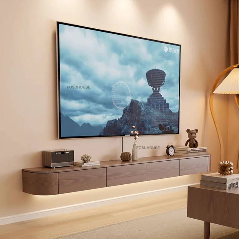 Solid Wood Suspended TV Stands Creative Wall-mounted Storage TV Cabinet Living Room Furniture Home Designer Center Table h Solid Wood Suspended TV Stands Creative Wall-mounted Storage TV Cabinet Living Room Furniture Home Designer Center Table h