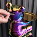 Home Decor Ceramic Colorful Plating Bear Storage Box Home Living New Room Desktop Tray Decorative Statue Money Box Ornaments 5