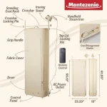 3 in 1 Portable Clothes Dryer, Hanging Iron & Drying Rack, 1000W Small Compact Foldable Electric Laundry Dryers Machine with Tim 5