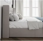 King Size Lift Up Storage Bed/Modern Wingback Headboard/Upholstered Platform Bed Frame/Hydraulic Storage/No Box Spring Needed/Wo 5