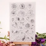 DIY Flowers Floral Transparent Rubber Clear Stamp Scrapbook Photo Album DIY Card Making Clear Stamps 3
