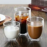 5 Sizes Double Wall Insulated Glass Cup Clear Espresso Coffee Mugs Handmade Beer Mug Tea Milk glass Whiskey Glass Cups Drinkware 4