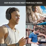 9D Surround Sound Wireless Bluetooth Headphones Over Ear Headsets True Sports Earphones Support TF/AUX Music Player with HD Mic 6