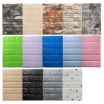 10/20pcs 3D Wall Stickers Self Adhesive Foam Pane Room Decor Waterproof peel and stick Wallpaper for Interior Decoration 3