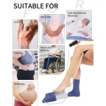 Sock Aid for Seniors with Easy Grip Foam Handles, Dressing Helper for Elderly, Disabled Limited Mobility Putting on Socks Easily 4