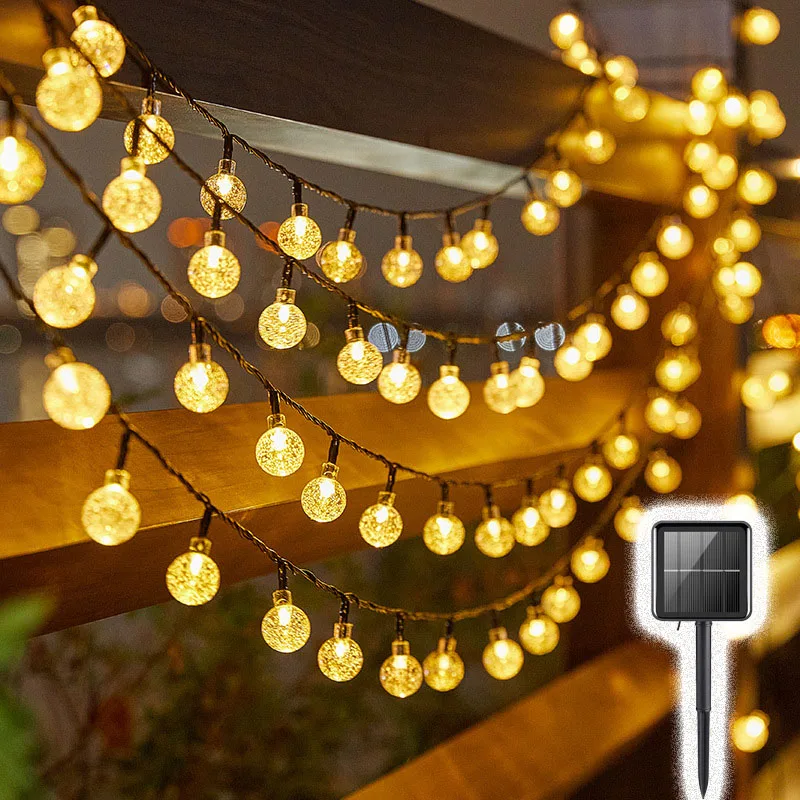 Solar Bubble Balls Lamp String Lights Outdoor Water Drops Outdoor Waterproof Orb Christmas Lights Patio Holiday Party Solar Bubble Balls Lamp String Lights Outdoor Water Drops Outdoor Waterproof Orb Christmas Lights Patio Holiday Party