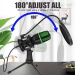 Professional Condenser Microphone Kit, RGB Lighting & Tripod Stand, Perfect for Streaming, YouTube, Podcasts & Recording 4