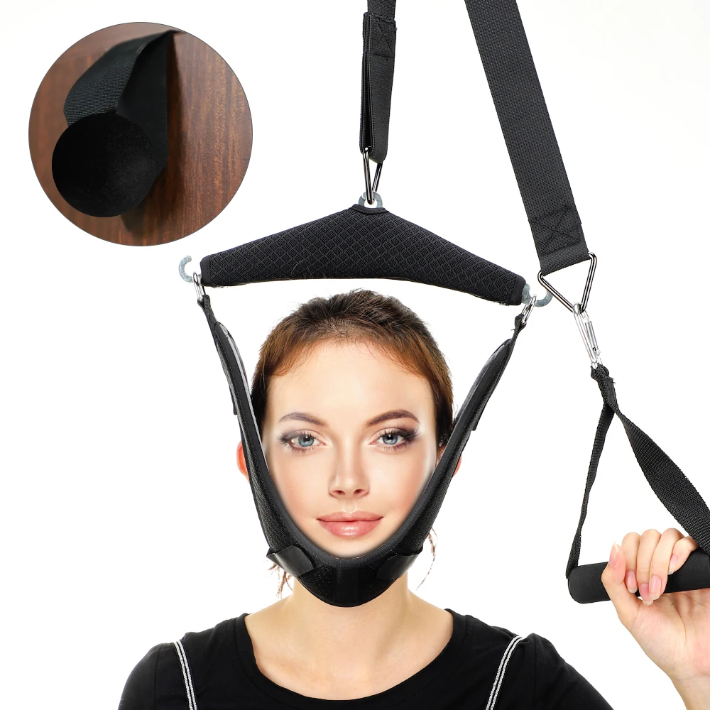 Cervical Neck Traction Hanging Device Soft Neck Stretching Belt Pain Relief Medical Neck Orthosis Traction Frame Adjustable Cervical Neck Traction Hanging Device Soft Neck Stretching Belt Pain Relief Medical Neck Orthosis Traction Frame Adjustable