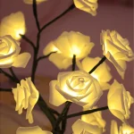 36LED/108LED Table Lamp, Rose Light String, Tree Night Lights, USB Powered Lighting, for Girls Lover Party Camping Summer  Decor 6