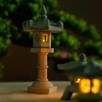 Mini Pagoda Lantern Light Garden Statue Micro Landscape Fish Tank Zen Yard Aquarium Bonsai Zen Garden Home Outdoor Decorations 5
