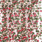 250CM Artificial Rose Flowers for Wedding Home Room Decoration Autumn Garden Outdoor Arch Christmas Rattan DIY Fake Plants Vine 2