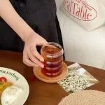 Glass Cup Household Corrugated Glass Cup Coffee Milk Cup Transparent Glasses Ice Juice Mug Tea Cup Drinkware Retro 4