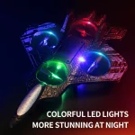 2.4G remote control fighter electric foam glider stunt tumbling UAV hovering helicopter with LED colorful lights aircraft model 6