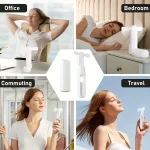 XIAOTREE Portable Mini Handheld Fan Small Pocket Fan USB Rechargeable Battery Fan Folding Cooling USB Hand Fan with Power Bank 3