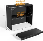 45" Commercial Grade Portable Bar Table for Events, Mobile Bartending Station, Outdoor Indoor Pop Up Bar Table with Skirt PP 3