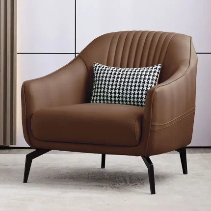 Scandinavian light luxury single sofa chair living room home bedroom leisure chair designer fabric sofa lazy small household