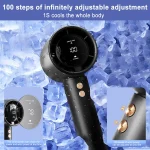 Portable Handheld Fan Air Cooler LED Display Rechargeable High-Speed Turbo Fan Mini Electric fan Outdoor Travel Hand Cooling fan 4