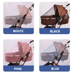 Mosquito Net For Baby Stroller Summer Pram Insect Shield Net Infants Pushchair Cart Safe Protection Mesh Pram Accessories 6