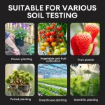 6 in 1 Soil PH Meter Sunlight Ambient Humidity Temp Soil Moisture Tester Nutrient Fertility Detector Garden Soli Analyzer 4