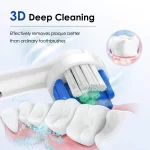 Smart Rotating Timing Electric Toothbrush, Rechargeable Rotary Toothbrush with 4 Heads, 5 Modes Setting Teeth Whitening Oral Car 3