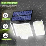 Solar Light Outdoor 328/348 LED Integrated Super Bright Motion Sensor Strong Power IP65 Waterproof 3 Working Modes Garden Wall 5