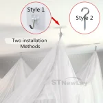 Sexy Mosquito Net Palace Four Door King/Queen Double Size Home Single  Bed Prevent Insect Outdoor Square Grace White Canopy Net 6