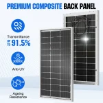 ECO-WORTHY Bifacial 100 Watt 12 Volt Solar Panel Monocrystalline Rigid High-Efficiency PV Module Power Charger for Sunsheds,Rvs 3