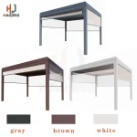 Outdoor Garden Gazebo Sun Room Waterproof Aluminum Pavillion 4x3 3x6 Electric Metal Louvred Pergola Bioclimatica roof Customized 5