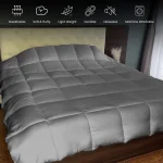 Lux Decor Down Alternative Comforter – 1 Piece Fluffy Duvet Insert with Box Stitch Design – Soft and Cozy Bedding, 102" x 90" 3