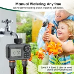 Insoma 2-Zone Sprinkler Timer Programmable Garden Hose Timer Water-Saving Irrigation Controller for Lawn Yard  Drip Systems IPX5 5