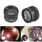 Handheld 30X Magnifying Glass Optical Lens Jewelry Appraisal Monocle Magnifier Mini Pocket Handheld Stamps Jewelry Magnifier 2