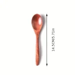 6PCS Wooden Tea Spoon Long Coffee Spoons Small Teaspoon Set Wood Honey Dessert Spoon Coffee Drink Stirrer Teaspoons Tableware 3
