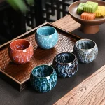Gift Box & Five Elements Gift Box Kiln Change China Ceramic Tea Cup Porcelain Kung Fu Cups Set Pottery Coffee Mug Tableware Cup 2