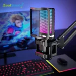 Zealsound RGB Recording Microphone With Articulated Arm/USB Condenser Mic with Tripod For Gaming Podcasting Streaming Youtube 3