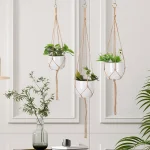 Hanging Plant Handmade Macrame Plant Hanger Flower Pot Planter Hanger Wall Decor Courtyard Garden Hanging Planter Hanging Basket 6