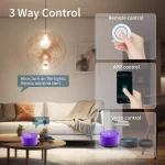 20A Tuya WiFi Smart Switch 16A RF 433Mhz Wireless Relay Receiver Mini Round Panel Switch Voice Control Alexa Google Home Alice 2