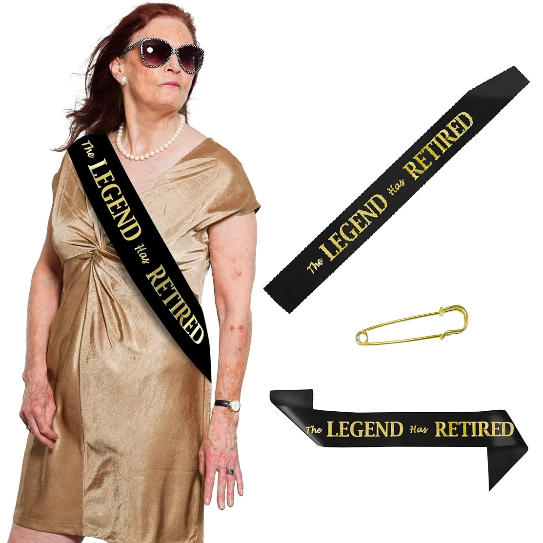 Classic I’m Retired! Sash – Gold Foil Retirement Sash for Women and Men Great for Retirement Party, Events and Decorations Classic I’m Retired! Sash – Gold Foil Retirement Sash for Women and Men Great for Retirement Party, Events and Decorations