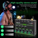 4/6/10 Channel Ultra Low Noise Stereo Line Mixer Mini Professional Sound Mixer with RGB Light DC5V Easy Operation Audios Mixer 2