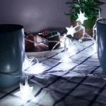 LED Star Fairy Lights Outdoor Chain Lights Garland Bulb String Lights Party Home Wedding Terrace Garden Christmas Decoration 5