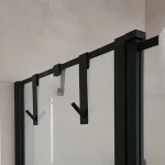 Stainless Steel Over Glass Door Shower Door Back Shower S-Shape Towel Hooks Bathroom Bathrobe Hanger Holder Rack 2