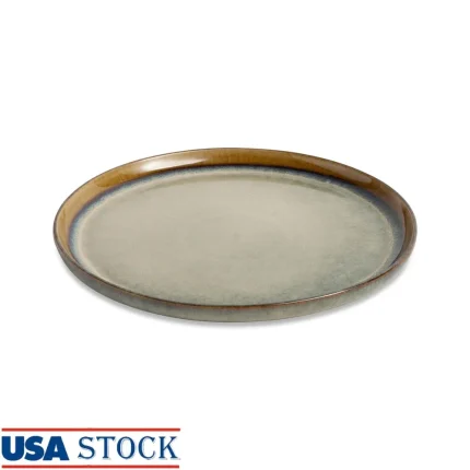 Ceramic Round Salad Plate Dishwasher Safe Microwave Safe Durable Rustic Dinnerware Perfect For Serving Appetizers Side Dishes