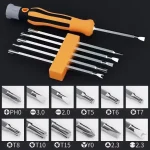 12 In 1 Screwdriver Set Magnetic Bit Cross Flat Shaped Screwdriver Head Multifunctional Precision Handheld Maintenance Tool Home 6