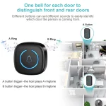 Wireless Doorbell Intelligent Welcome Door Bell 300M/984 FT Remote 60 Songs Melodies Home Smart Doorbell US EU UK Plug Optional 4