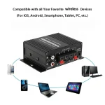 AK170 Mini Digital Power Audio Car Amplifier Blue Light Stereo Audio Amplifier for Home Theater Club Party Music 200Wx2 Power 3