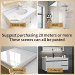 80cm Width Vinyl Wallpaper Marble Waterproof Wall Stickers Bathroom Table Kitchen Self-Adhesive Sticker for Furniture Decor 6