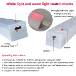 Wireless Rechargeable LED Night Lights Motion Sensor Lights Closet Kitchen Night Lights Bedroom Sensor Light Cabinet Stair Light 6
